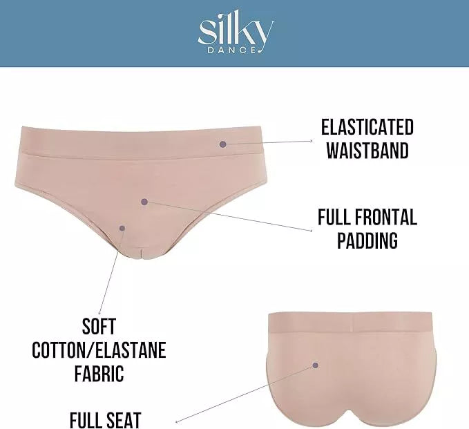 Silky Dance Men's & Boy's Full Seat Full Frontal Padding Dance Belt Brief - Nude