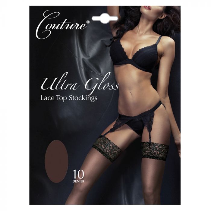 COUTURE Ultra Gloss Lace Top Stockings