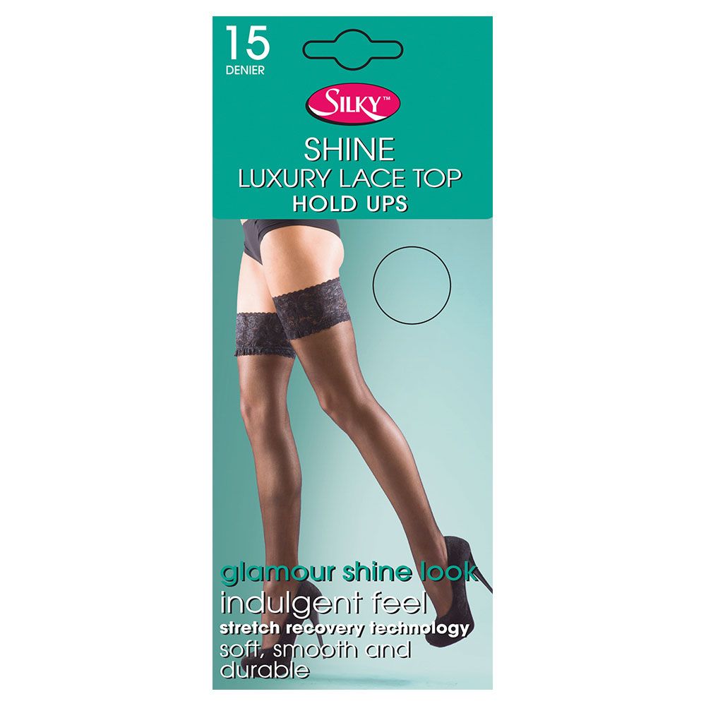 Shine Lace Top Hold Ups